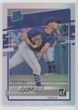 2020 Panini Donruss Rated Career Stat Line 202/286 Brock Burke #40 Rookie RC 0t2
