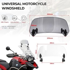 Universal Motorcycle Adjustable Clip On Windshield Extension Spoiler Deflector