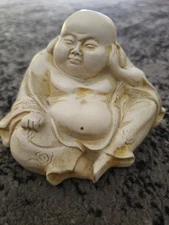 Vintage Hotei Buddha Erotic Figurine Hand Carved Resin Okimono Japan Not Ivory