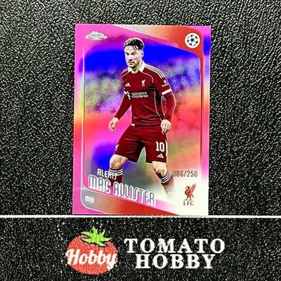 ALEXIS MAC ALLISTER /250 PINK REFRACTOR TOPPS CHROME UEFA 2025-26 LIVERPOOL