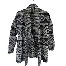 Forever 21 NWT Woman Size L Cotton Blend Chunky Cardigan Collared Oversized Open