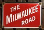 Vintage Milwaukee Road 12” Trains Railroad Railway RR Porcelain Gas Oil Sign