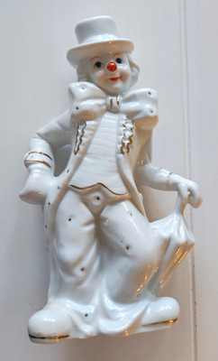 Gilde Porzellan echte Handarbeit Gildeclown mit Regenschirm 18,5 cm unbeschädigt