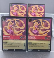 Disney Lorcana Rapunzel - Letting Down Her Hair 124/204 Fabled C Foil 4 Cards