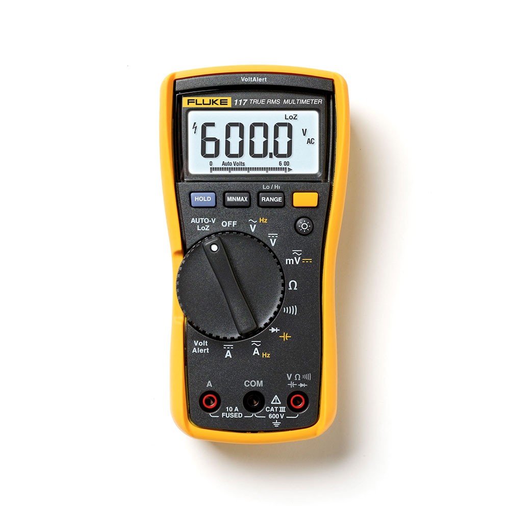 Fluke 117 True-RMS Digital Electrician's Multimeter with Non-Contact Voltage