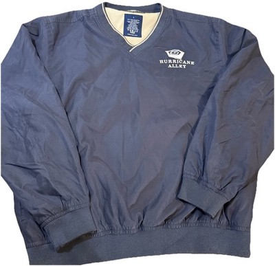 VINTAGE L DEVON & JONES NAVY WINDBREAKER V NECK PULLOVER SOUTH CAROLINA EMBLEM  