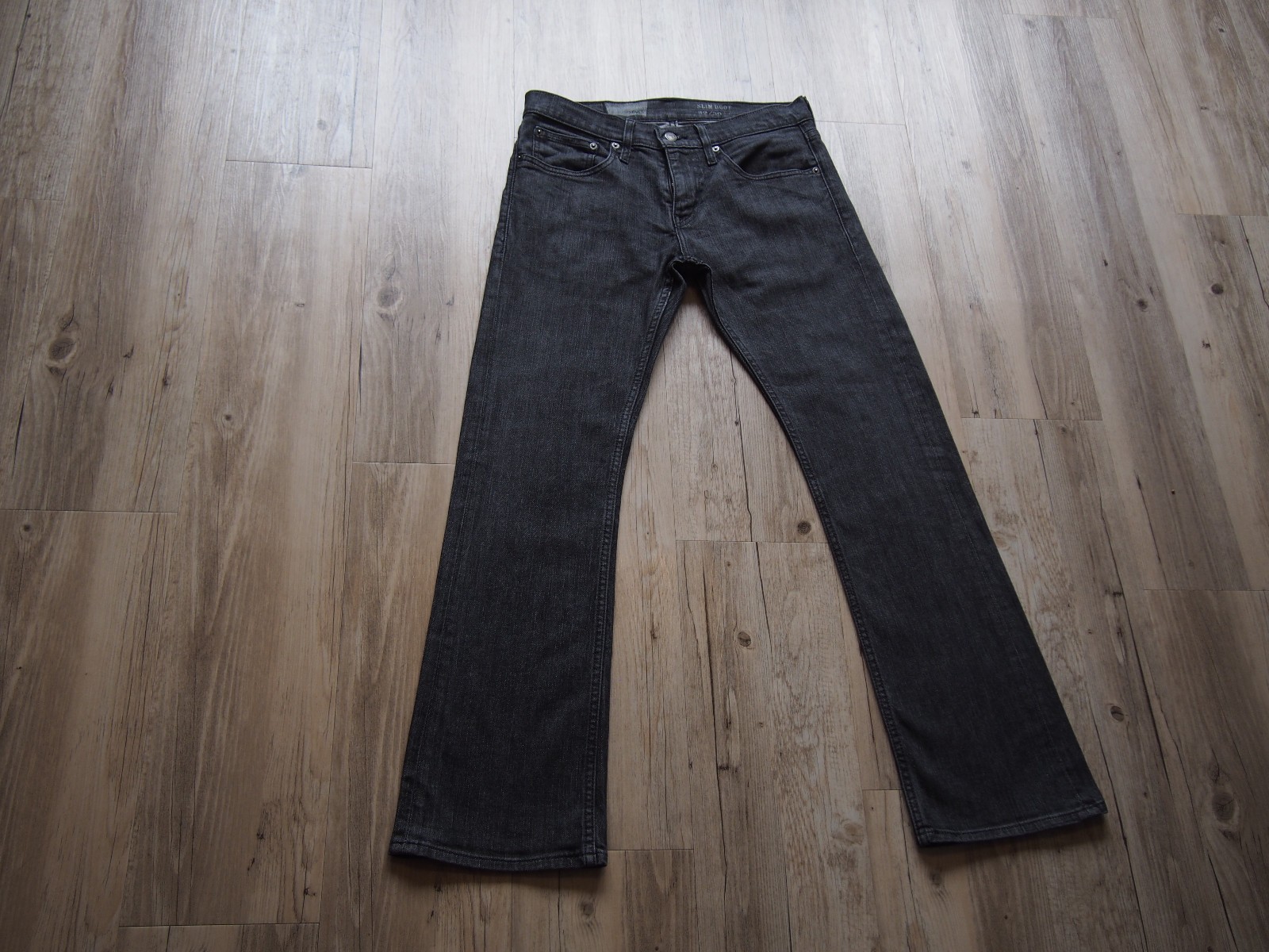 Levi's 507 Slim Bootcut Jeans W32 L30 Grey - Stretch Denim Fit