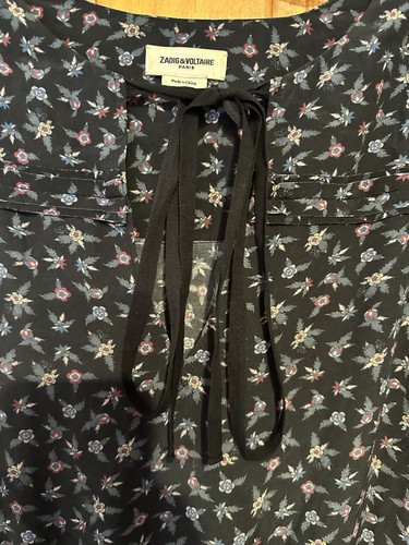 Zadig & Voltaire Women’s Medium Remus Liberty Dress Black Floral 100% Viscose - Picture 5 of 14