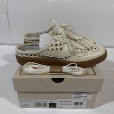 Dolce Vita Notice Slide Woven Stella Low Top Lace Up Sneaker Womens 7 Off White