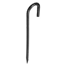 12-Inch 16 Pack Rebar Stakes Heavy Duty J Hook Galvanized Steel Ground Anchors