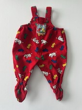 OshKosh B'gosh Corduroy Overalls Baby 3-6M Red  Kennel Klub Dog Print Vintage