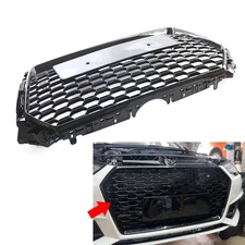 Honeycomb Black Mesh Hex Grille Fit Audi A4/S4 B9 RS4 Style 2017-2019 2018