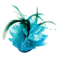 Fleur en plume de soie perlée pour corsage, broche, poignet, bricolage