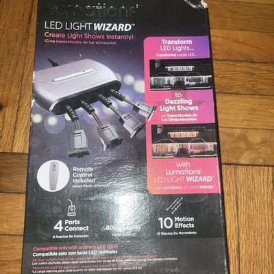 Lumations LED Light Wizard 4 Ports Plug & Play 10 Motion Effects w/Remote NIB