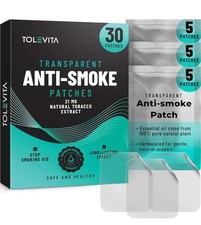 TOLEVITA Anti-Smoke Herbal Patches   21mg, 30 Patches for Reducing Cravings