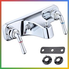 8 Inch Center-Set Tub Shower Faucet Chrome Dual Handle RV Mobile Home Diverter