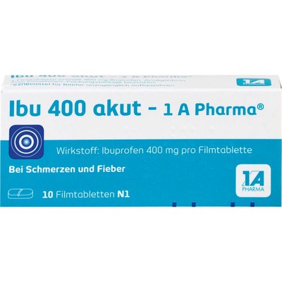 IBU 400 akut-1A Pharma Filmtabletten 10 St PZN 02013194