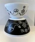 Vintage Charm Inspired by Pyrex Birds of a Feather 2 piece Nesting Bowl Set