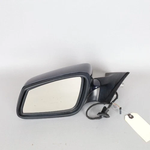 2008-2010 BMW 528i 535i 550i Left Door Mirror Blue 51167189623 OEM Used
