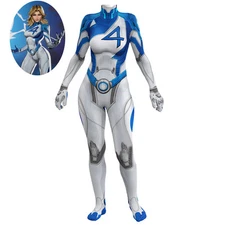 Invisible Woman Costume Fantastic Four Cosplay Bodysuit ver.1
