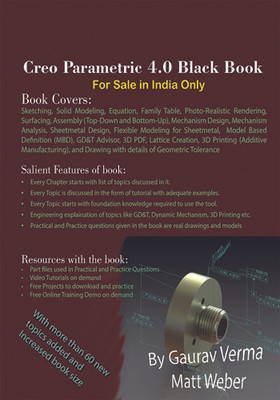 Creo Parametric 4.0 Black Book   Gaurav Verma Paperback Brand New