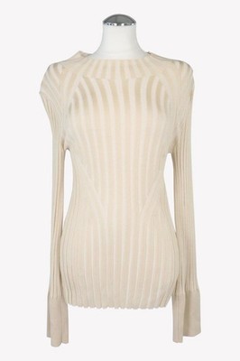 Dagmar Damen Oberteil Gr. 36 (S) Creme Oberteil Longsleeve Bluse Blouse Langarm