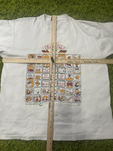 TalkingT Guten Tag Vintage 80's German Words Graphic Single Stitch T-Shirt XL - Picture 9 of 9