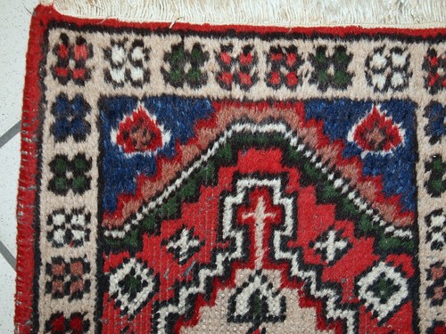 Alfombra anejo Oriental hecho a mano 40cm x 59cm 1970s - 1C613 - Picture 7 of 7