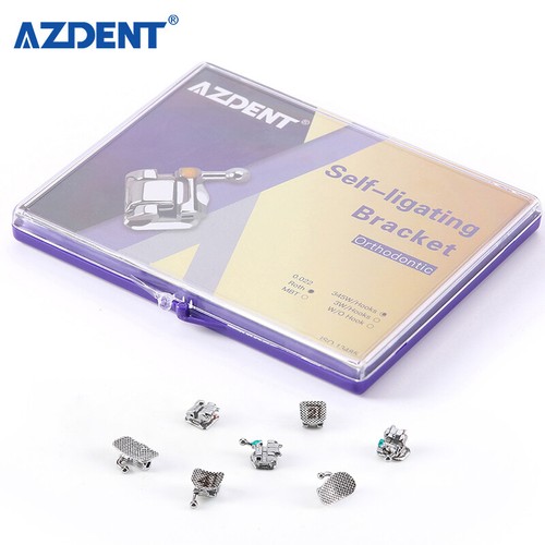 AZDENT Dental Orthodontic Self-Ligating Brackets Braces Roth MBT.022 Hooks 345 - Picture 16 of 28