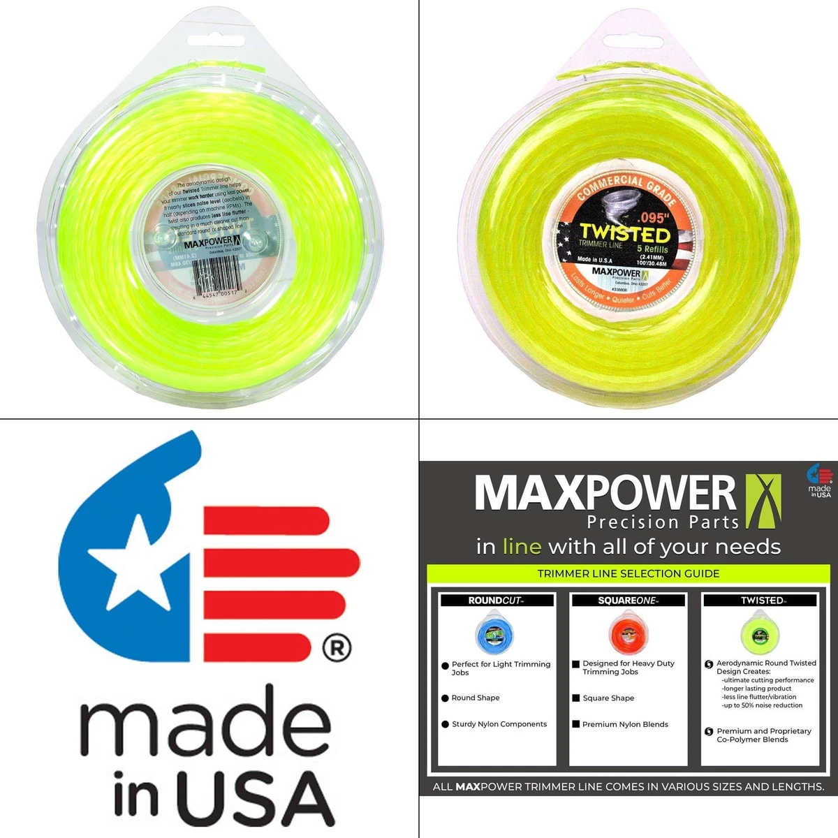Maxpower twisted trimmer line 095 online