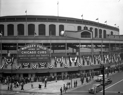 Black White Wrigley Field Home of the Chicago Cubs 5
