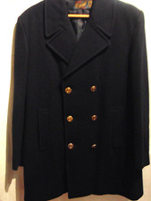 Men's Pea Coat Gold Buttons