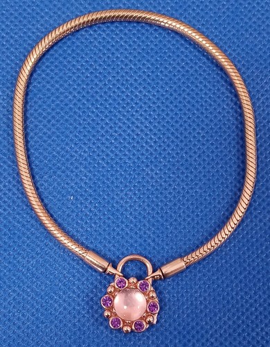 PANDORA 14KT ROSE GOLD PLATED PADLOCK 