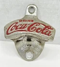 Starr X Brown Manufacturing Co Coca Cola Wall Mount Bottle Opener Vtg USA Art