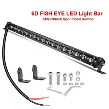 8/14/20/26/32/42/52 Led Light Bar Dual Row Spot Flood Offroad Truck Driving FOG