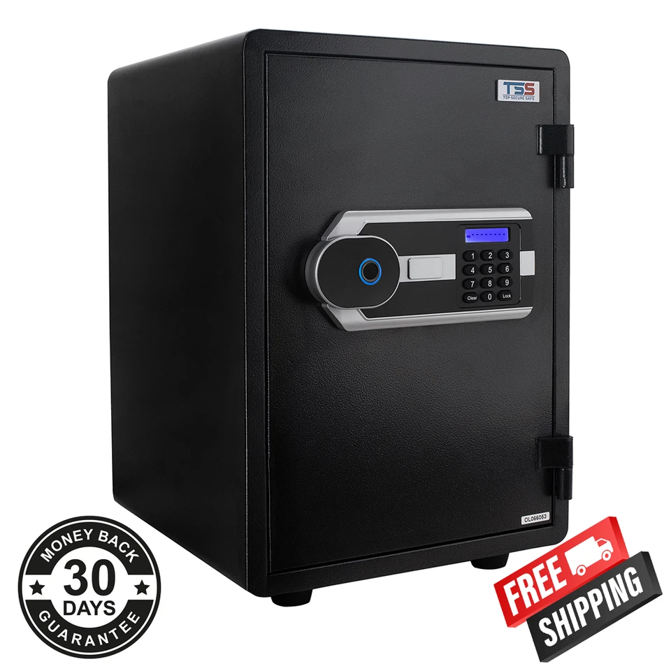 Cofre [biométrico] à prova de fogo, à prova d'água armazenamento doméstico dinheiro joias segurança arma - Imagem 2 de 4