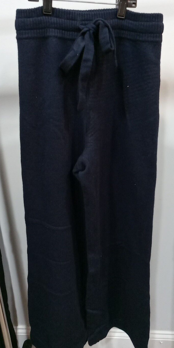 Eres Frederique Wool and Cashmere Wide Leg Track Pants in Nuit