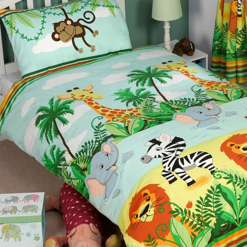 Selva-Tástica Menor Juego Funda Edredón + 168cm x 183cm Cortinas Forradas a - Imagen 2 de 5