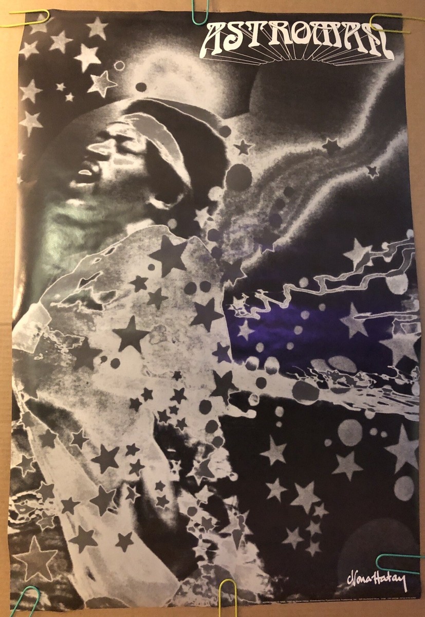 Jimi Hendrix Astroman Black & White Poster Original Pin-up Stars