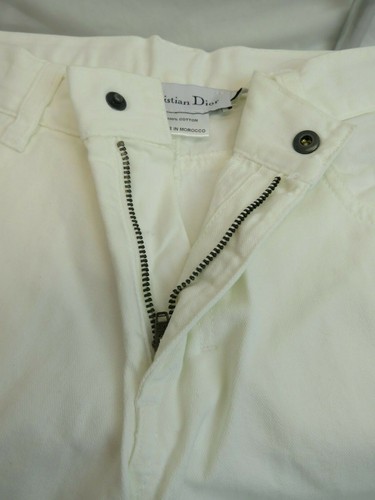 NWT CHRISTIAN DIOR WHITE COTTON LETTERING LOGO JEANS SIZE 12A - Picture 6 of 12