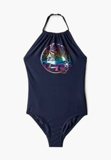 Gap Kids Navy Rainbow Foil Halter One Piece Swim Suit NWT Various Sizes