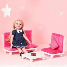  Olivia's Little World - 18 inch Doll Furniture Accessories Princess Sofa & Coff