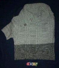 HOLLYWOOD & VINE Dress Sz M 100% Acrylic Knit Gray Brown Turtleneck Women EUC 