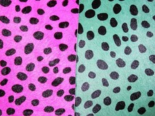 12"x12" 2 pieces Cheetah Print on Hair On Cowhide avg 1 - 1.4mm thick 2