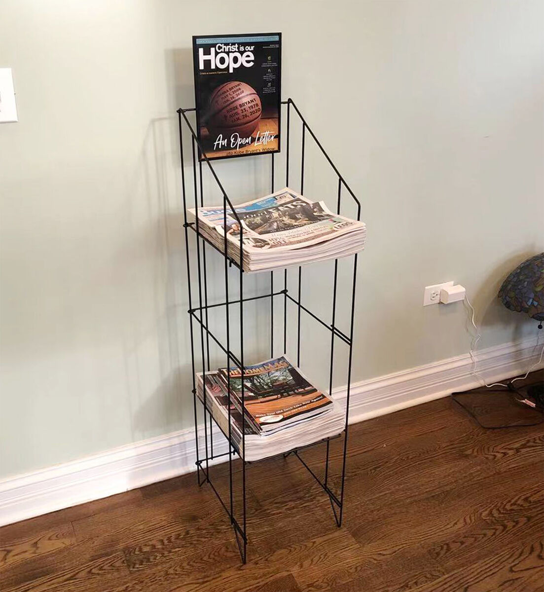 Wire Newspaper Rack Magazine Stand Literature Holder Book Wire Newspaper Rack Magazine Stand Literature Holder Book