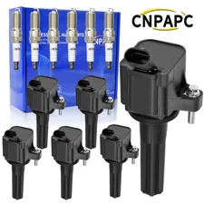 UF497 6Pcs Ignition Coil and Spark Plug For 2007-2012 Chevrolet Colorado 3.7L