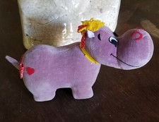 Vintage Dakin Dream Pets Hippo - Purple - 1960s