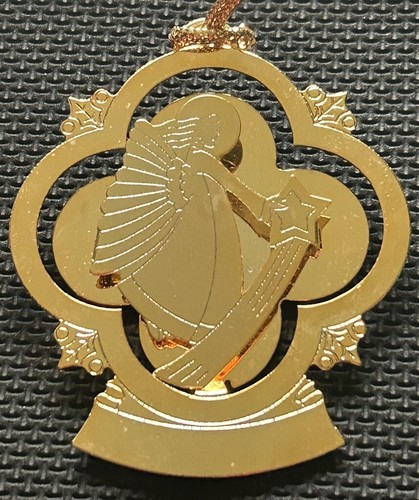 Vintage Gloria Duchin 1996 Brass Angel Christmas Ornament Excellent Condition
