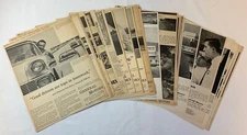 large lot of 52 GENERAL MOTORS ad pages ~ 1940s-1960s ~ 10x12