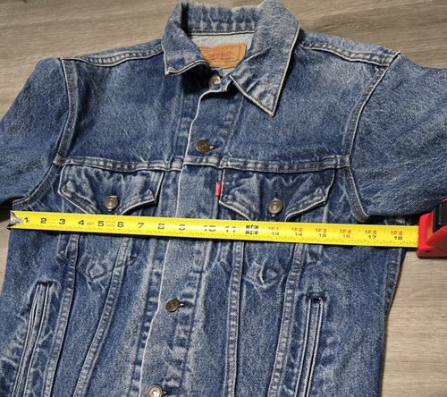Levis Jacket Mens 36 Long Blue Denim Jean Trucker Biker USA - Picture 15 of 19